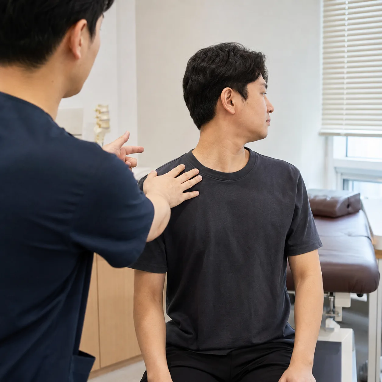 교통사고 후 목 능동 가동범위 확인
